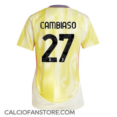 Maglia Calcio Juventus Andrea Cambiaso #27 Seconda Divisa Donna 2024-25 Manica Corta